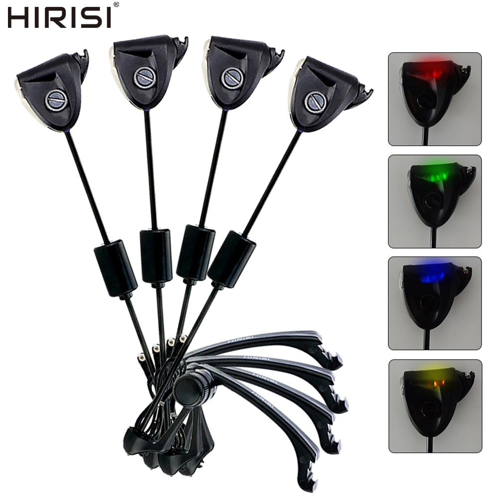 Fish Alarm - Hirisi B2005 鯉釣り用スウィンガーセット マルチカラーLEDライト 感度調整可能 バイトインジケーター
