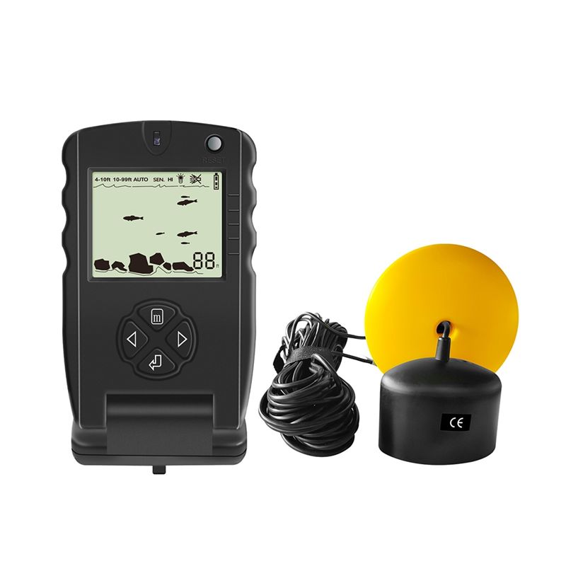 新しいポータブル魚群探知機、アイスフィッシングソナーエコーサ - Fishing Depth Finder のレビューと価格