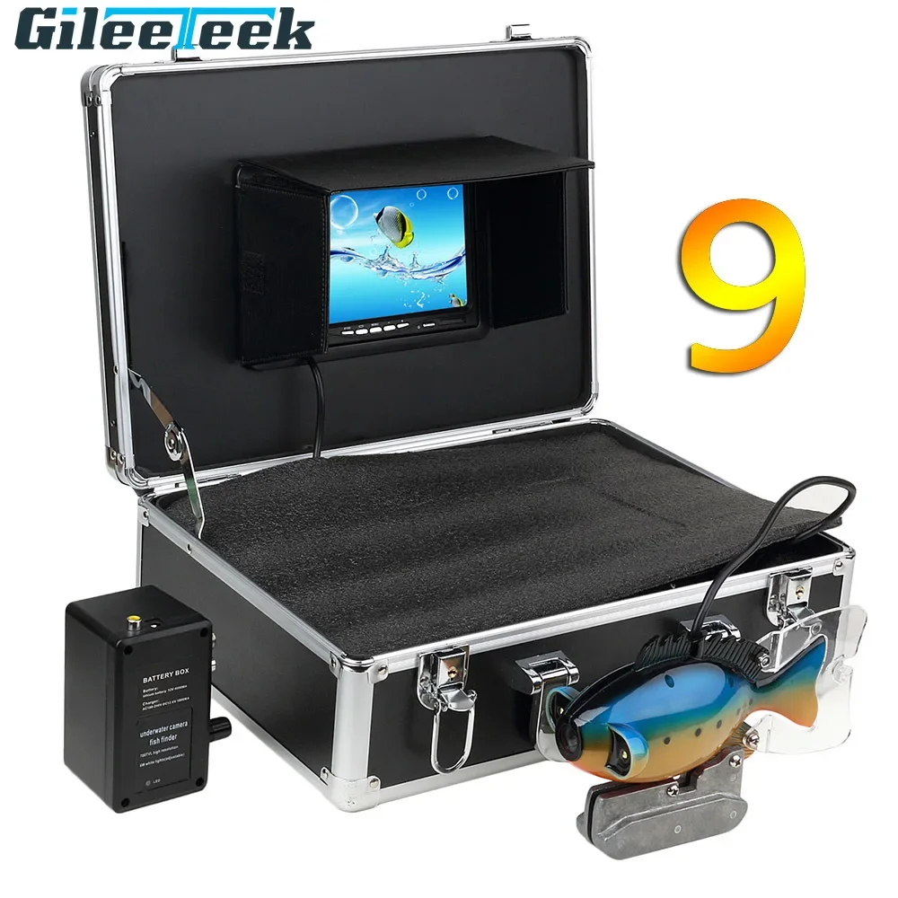 SY801 完全防水水中魚群探知機監視システム、9インチTF - Fish Finder Case のレビューと価格