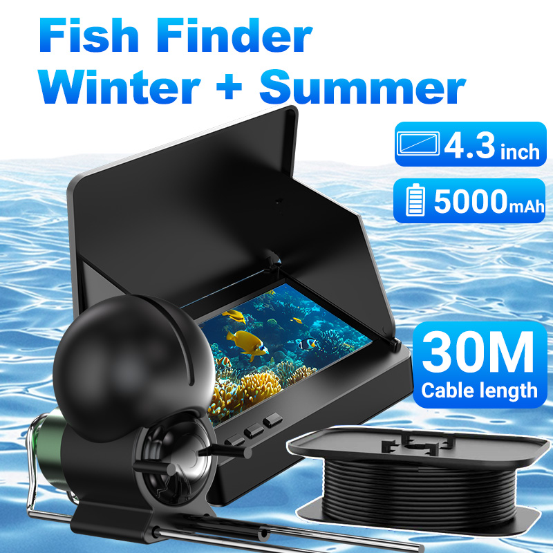 4.3インチ氷上釣りカメラ魚群探知機1080P HD水中カメ - Fishing Depth Finder のレビューと価格