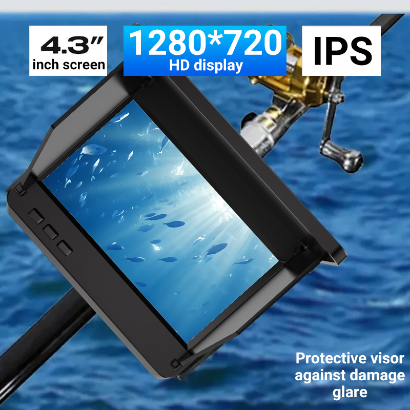 4.3インチ氷上釣りカメラ魚群探知機1080P HD水中カメ - Fishing Depth Finder のレビューと価格